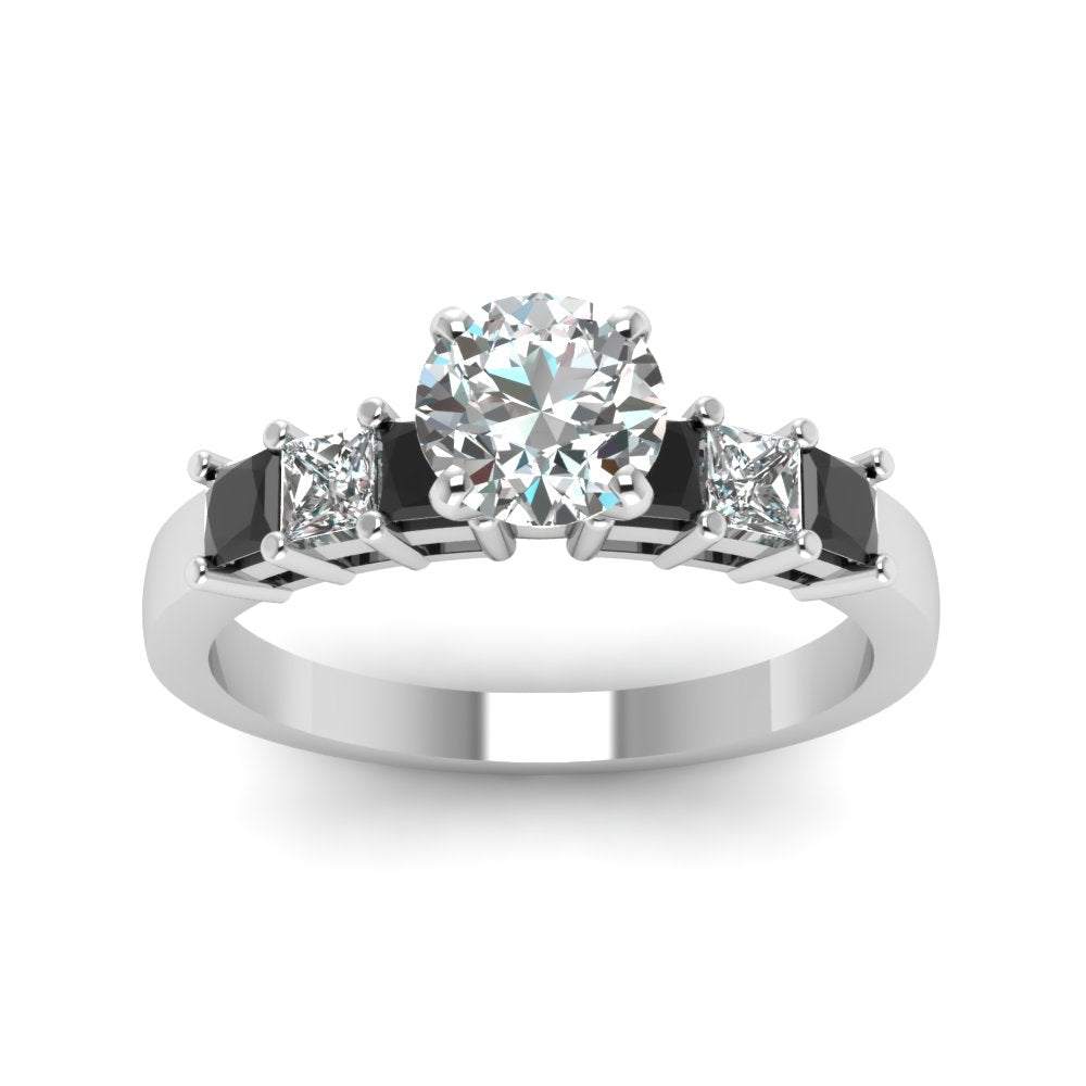 white-gold-round-white-diamond-engagement-wedding-ring-with-black-diamond-in-prong-set-FDENS1027RORGBLACKANGLE5-NL-WG
