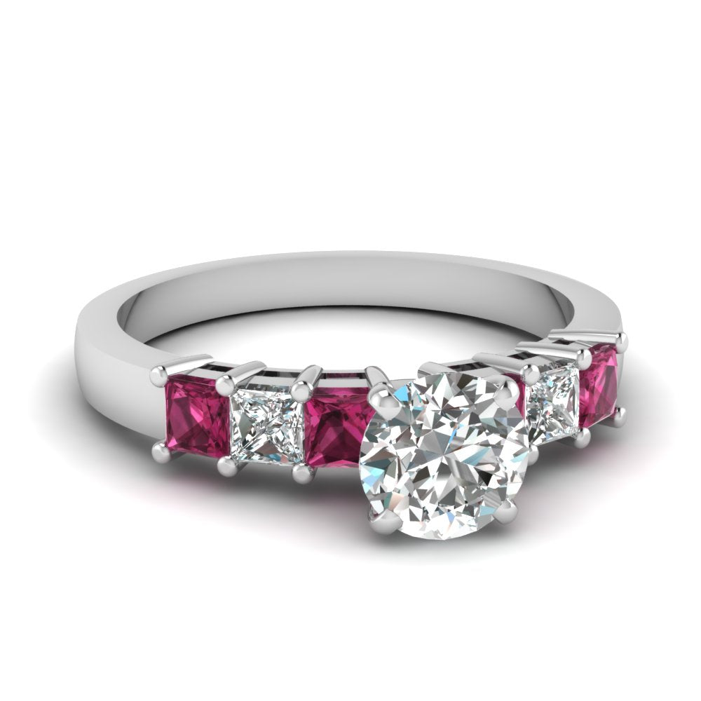white-gold-round-white-diamond-engagement-wedding-ring-with-dark-pink-sapphire-in-prong-set-FDENS1027RORGSADRPI-NL-WG
