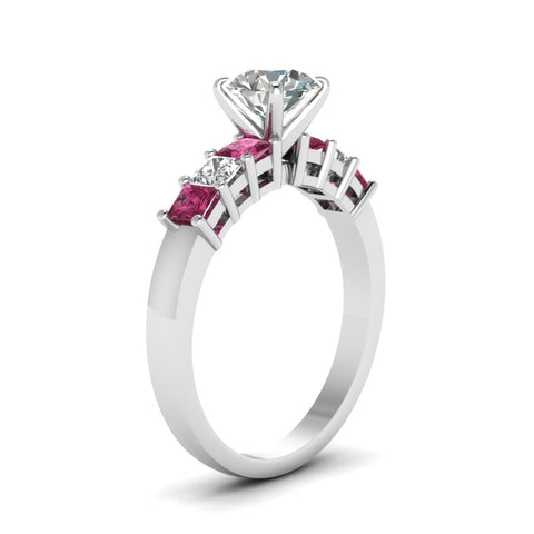 white-gold-round-white-diamond-engagement-wedding-ring-with-dark-pink-sapphire-in-prong-set-FDENS1027RORGSADRPIANGLE2-NL-WG