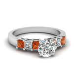 Load image into Gallery viewer, white-gold-round-white-diamond-engagement-wedding-ring-with-orange-sapphire-in-prong-set-FDENS1027RORGSAOR-NL-WG_40625721-eb1e-471d-bfaf-40ad55234601
