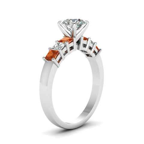 white-gold-round-white-diamond-engagement-wedding-ring-with-orange-sapphire-in-prong-set-FDENS1027RORGSAORANGLE2-NL-WG