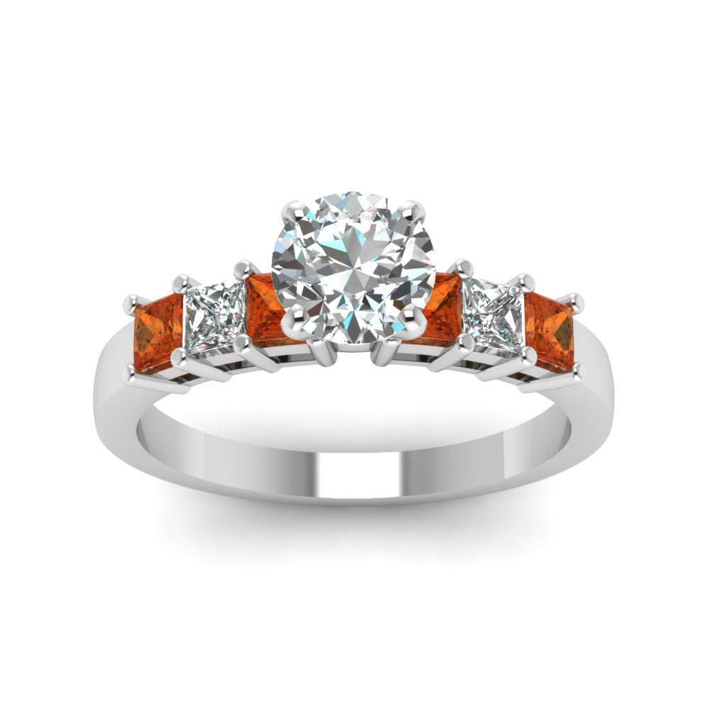 white-gold-round-white-diamond-engagement-wedding-ring-with-orange-sapphire-in-prong-set-FDENS1027RORGSAORANGLE5-NL-WG