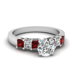 Load image into Gallery viewer, white-gold-round-white-diamond-engagement-wedding-ring-with-red-ruby-in-prong-set-FDENS1027RORGRUDR-NL-WG
