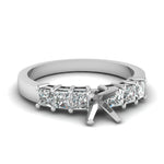 Load image into Gallery viewer, 7 Stone Classic Semi Mount Engagement Ring
