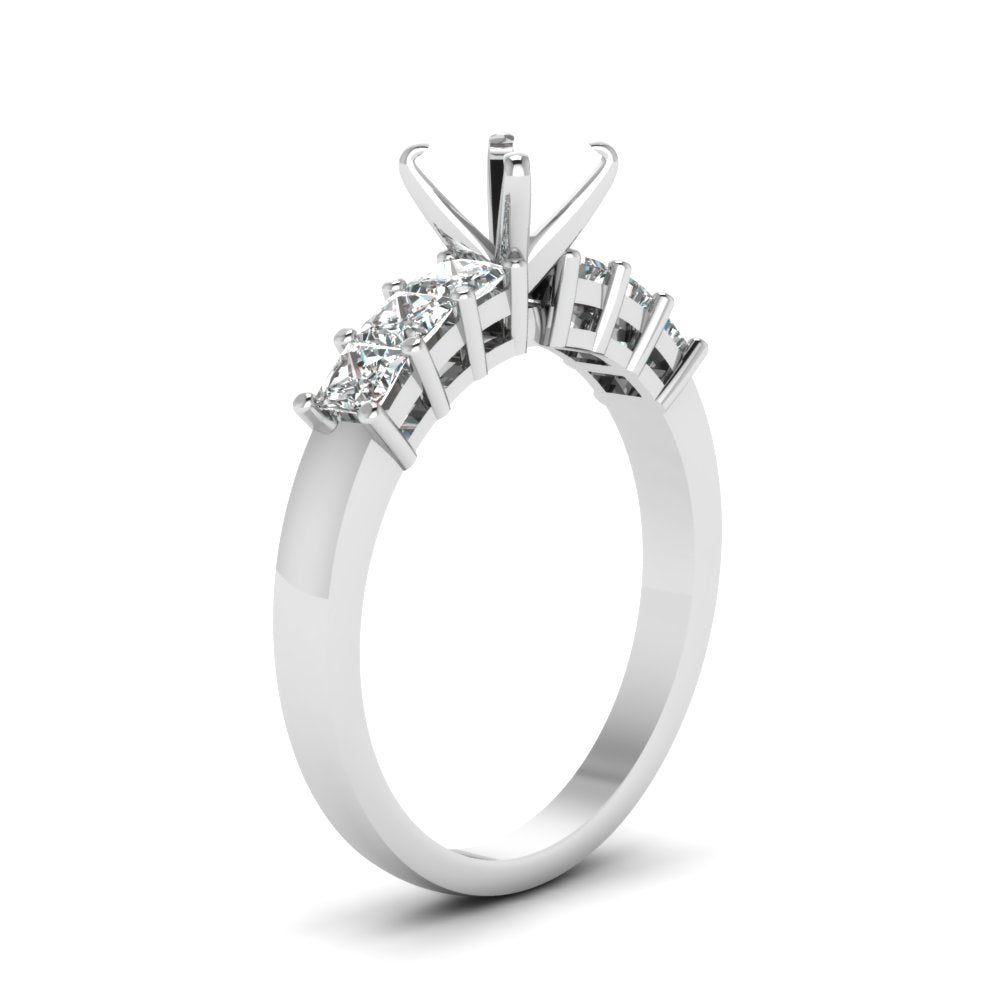 7 Stone Classic Semi Mount Engagement Ring