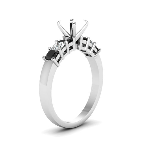 7 Stone Classic Semi Mount Engagement Ring