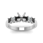 Load image into Gallery viewer, 7 Stone Classic Semi Mount Engagement Ring
