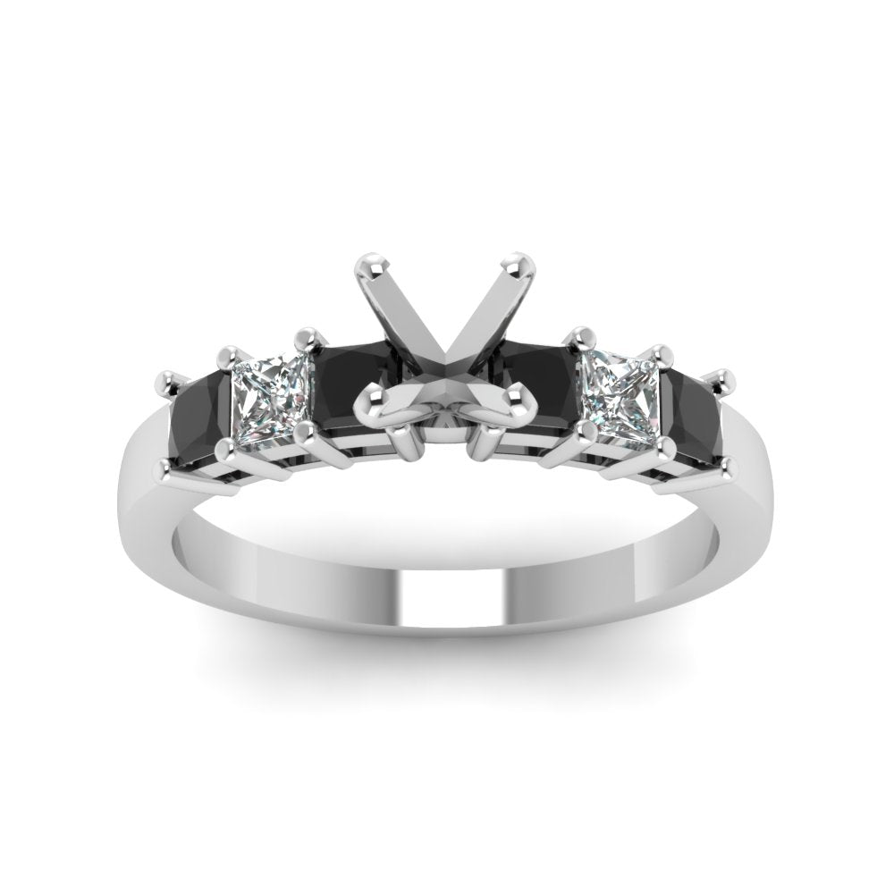 7 Stone Classic Semi Mount Engagement Ring