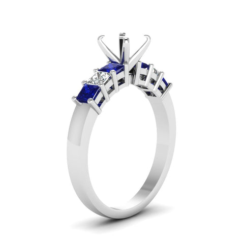 7 Stone Classic Semi Mount Engagement Ring