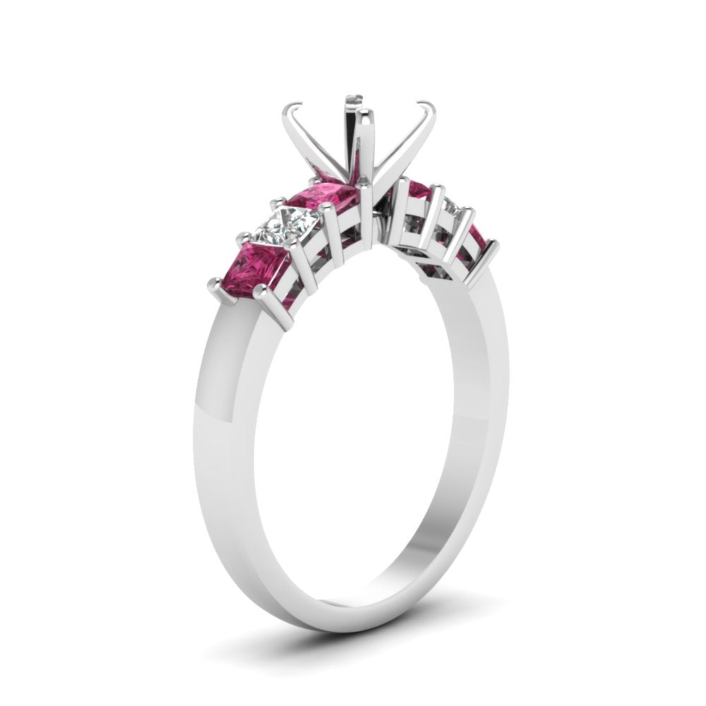 7 Stone Classic Semi Mount Engagement Ring