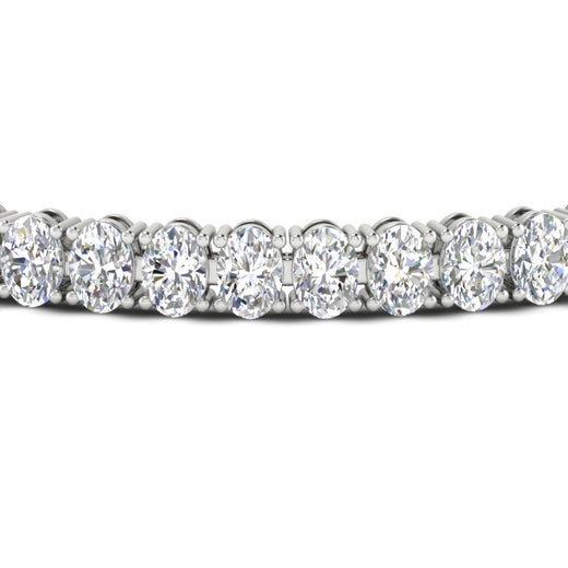 Women Oval Diamond Tennis Bracelet 10 Carat