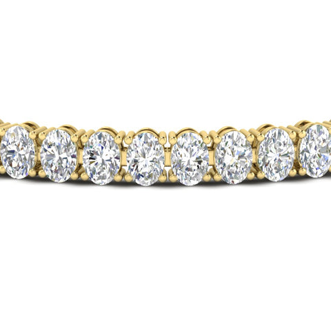 Women Oval Diamond Tennis Bracelet 10 Carat