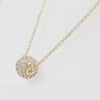 Load image into Gallery viewer, women's-0.70-ct-gold-ball-necklace-in-14K-yellow-gold-FDPD8433ROANGLE1