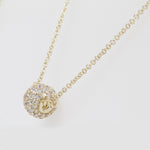 Load image into Gallery viewer, women's-0.70-ct-gold-ball-necklace-in-14K-yellow-gold-FDPD8433ROANGLE1