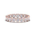 Load image into Gallery viewer, women’s-1.80-carat-heart-diamond-eternity-ring-in-rose-gold-FD10573HT-0.10CT-NL-RG