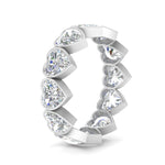 Load image into Gallery viewer, women’s-6-ct-heart-diamond-bezel-eternity-band-in-platinum-FD10573HT-0.50CT-ANGLE2-NL-WG