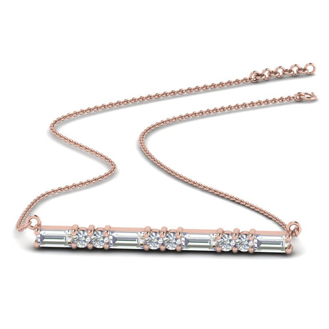 women’s-diamond-baguette-bar-necklace--in-rose-gold-FD-PD86790-NL-RG