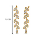 Load image into Gallery viewer, women’s-diamond-leaf-drop-earrings-in-14K-yellow-gold-FD-EAR8334-NL-YG-HW