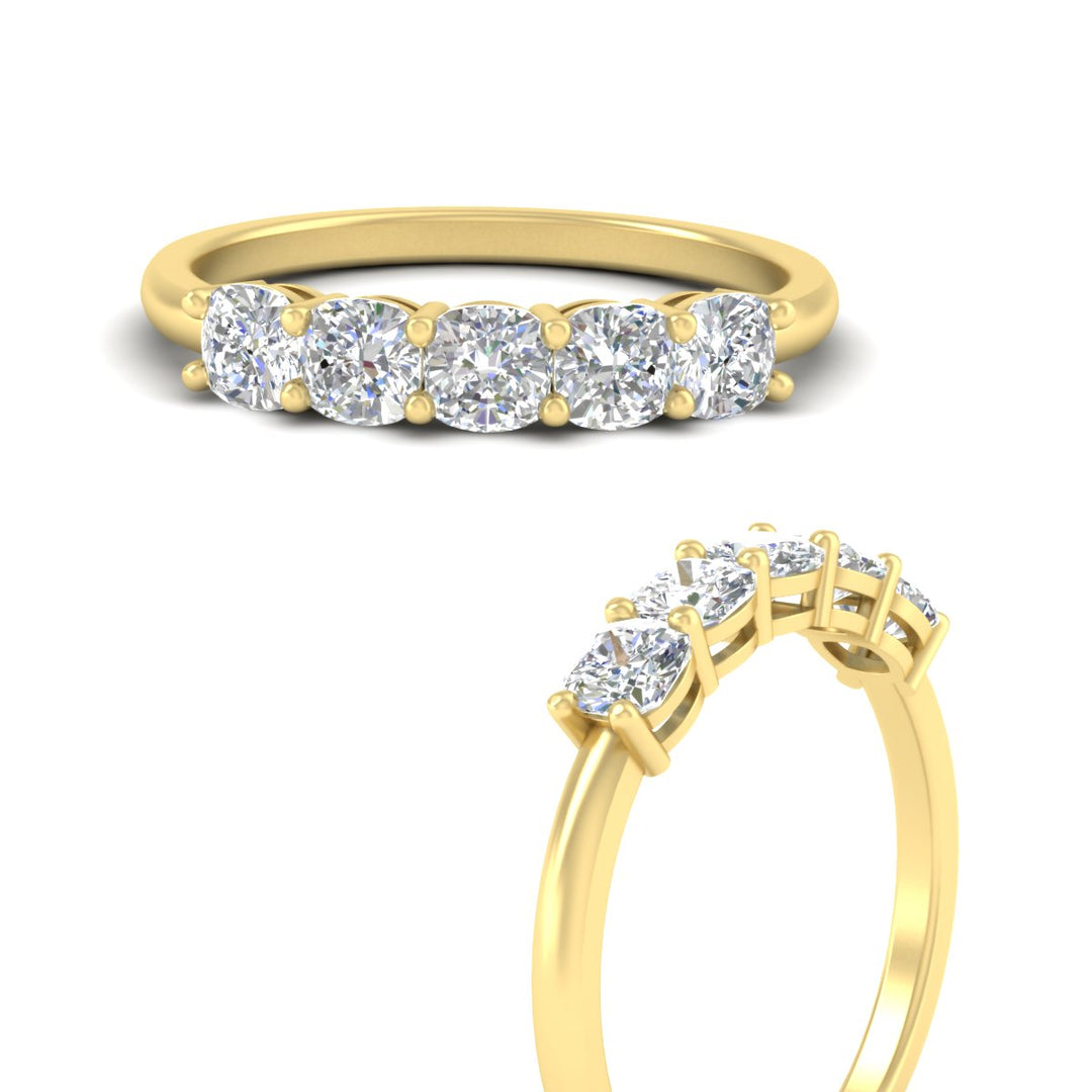 womens-1-ct-cushion-diamond-five-stone-band-in-yellow-gold-fdwb8008cuangle3-1.00ct-nl-yg?v=1773297291