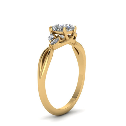 womens-cushion-cut-natural-diamond-ring-with-marquise-details-in-14K-yellow-gold-FD8300CURANGLE2-NL-YG