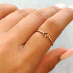 Load image into Gallery viewer, womens-thin-rose-gold-star-ring-FD9433GWHAND-RG.jpg
