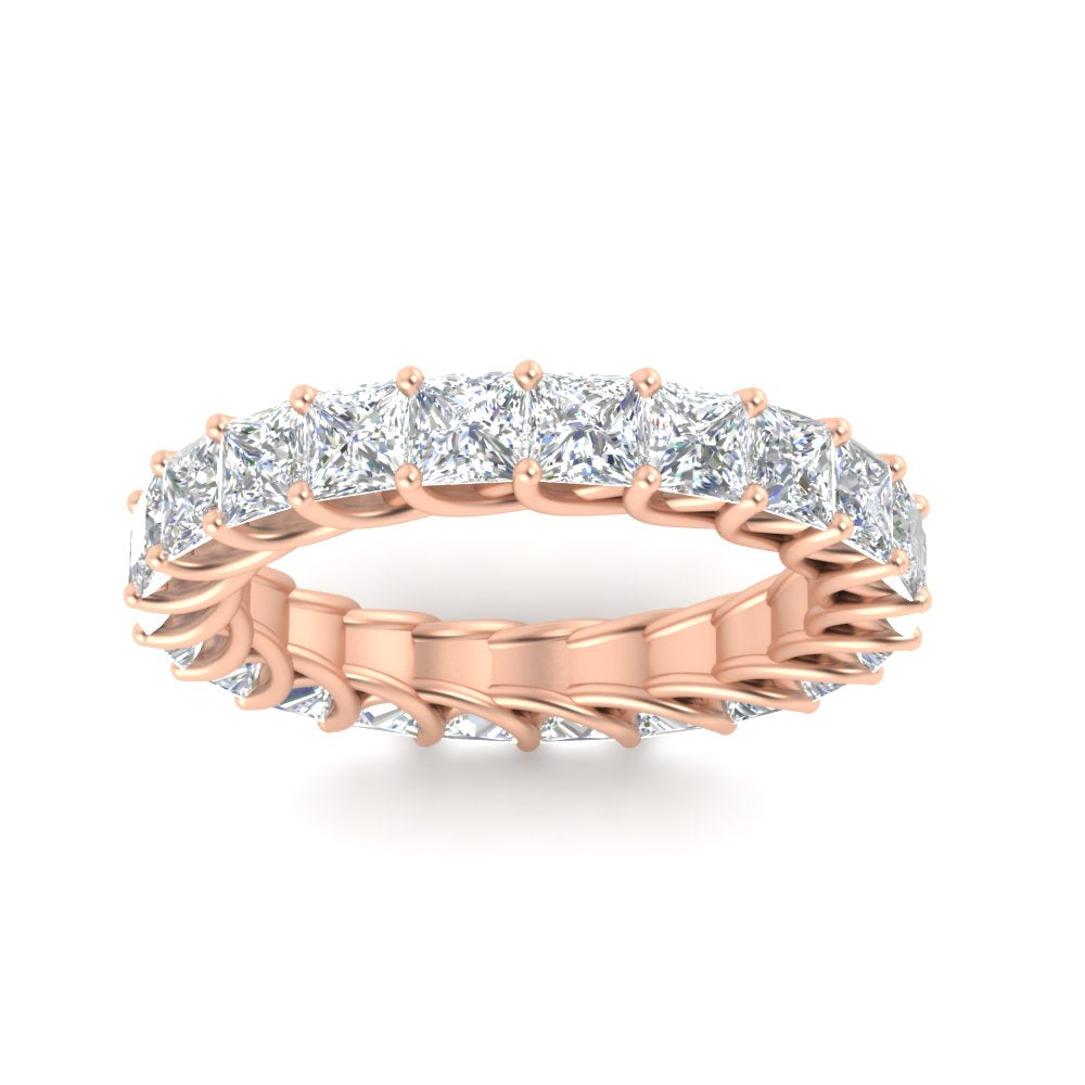 Women Wedding Band Princess Cut 3 Carat