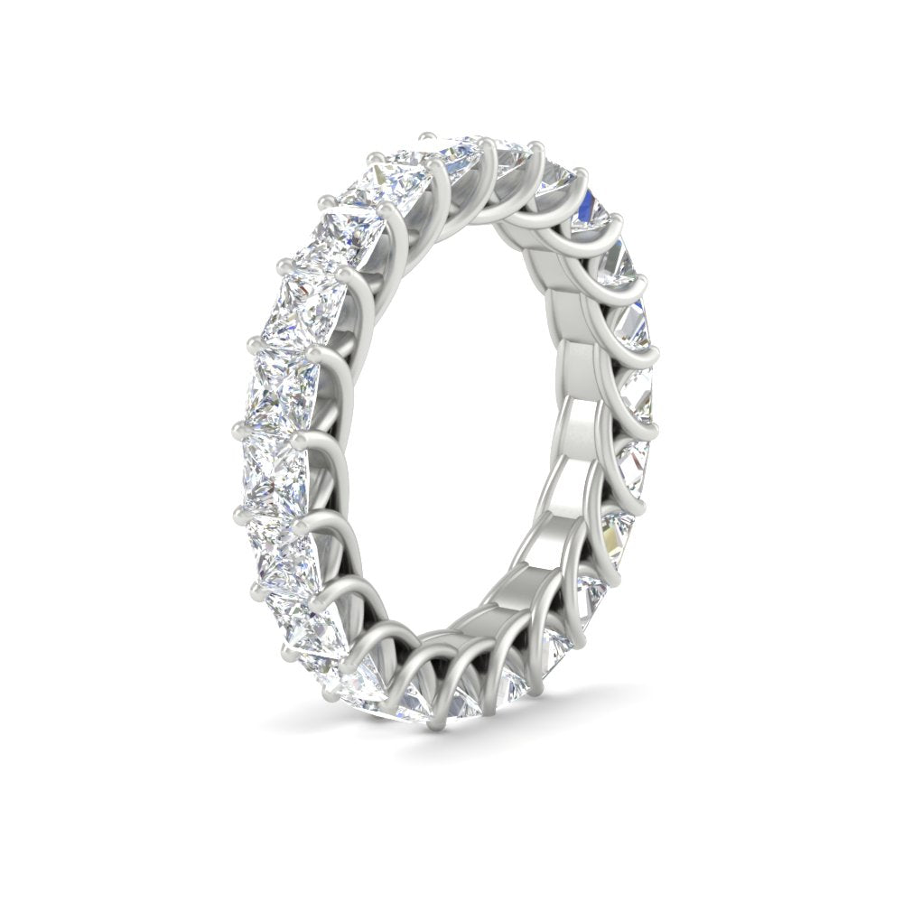 Women Wedding Band Princess Cut 3 Carat