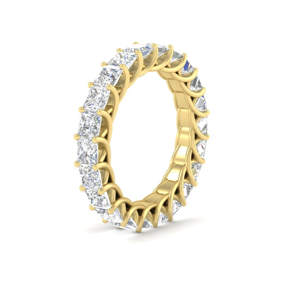 Women Wedding Band Princess Cut 3 Carat