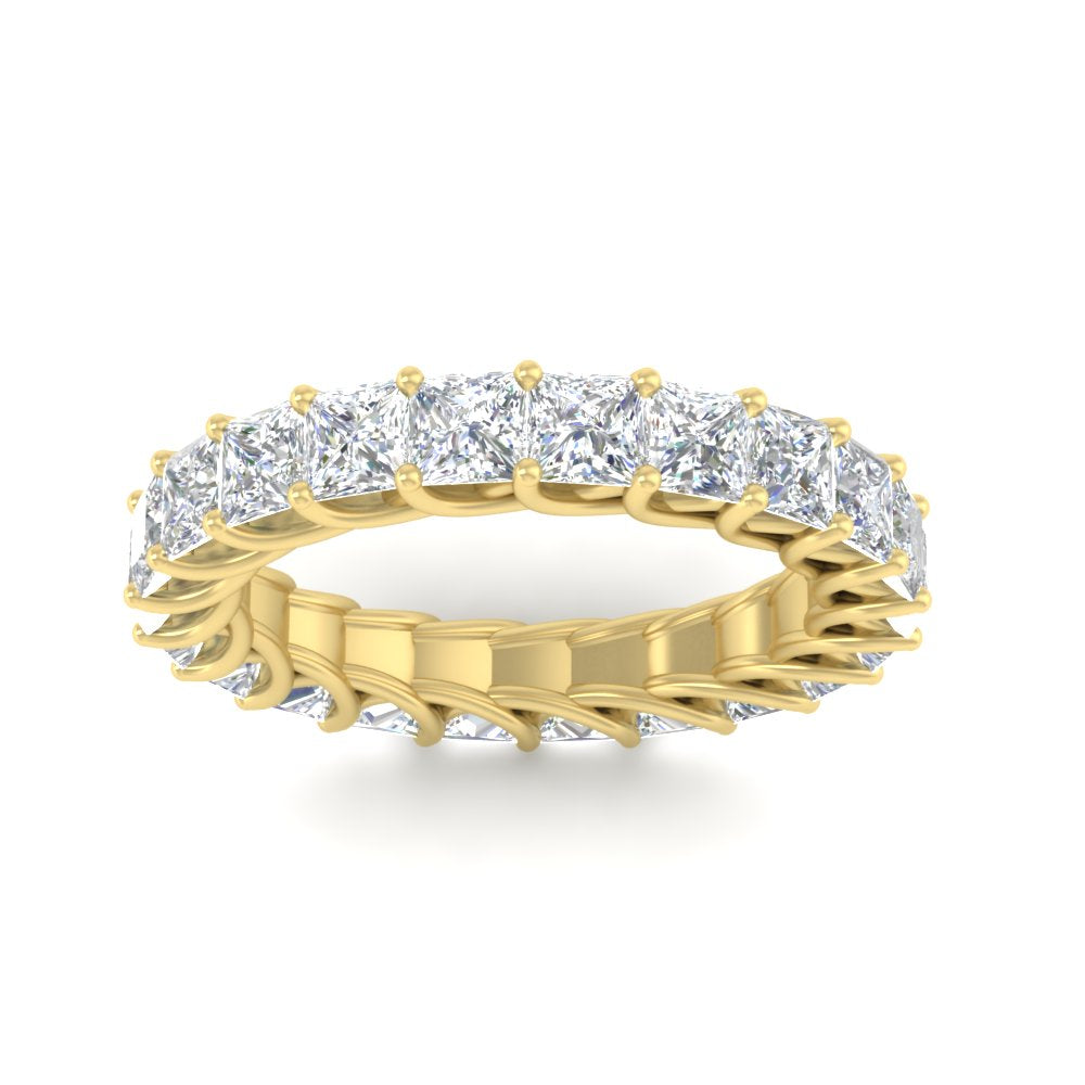 Women Wedding Band Princess Cut 3 Carat