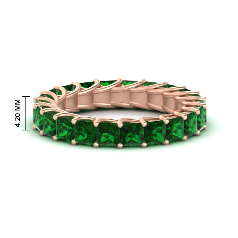 Women Wedding Band Princess Cut 3 Carat