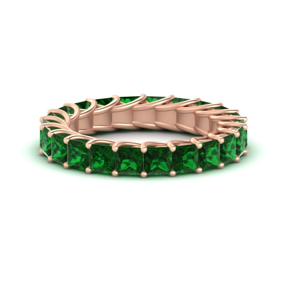 Women Wedding Band Princess Cut 3 Carat