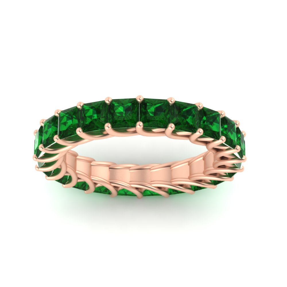 Women Wedding Band Princess Cut 3 Carat