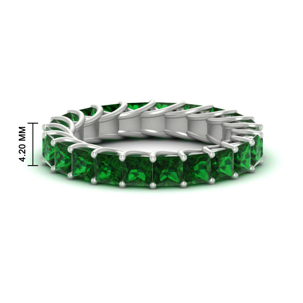 Women Wedding Band Princess Cut 3 Carat