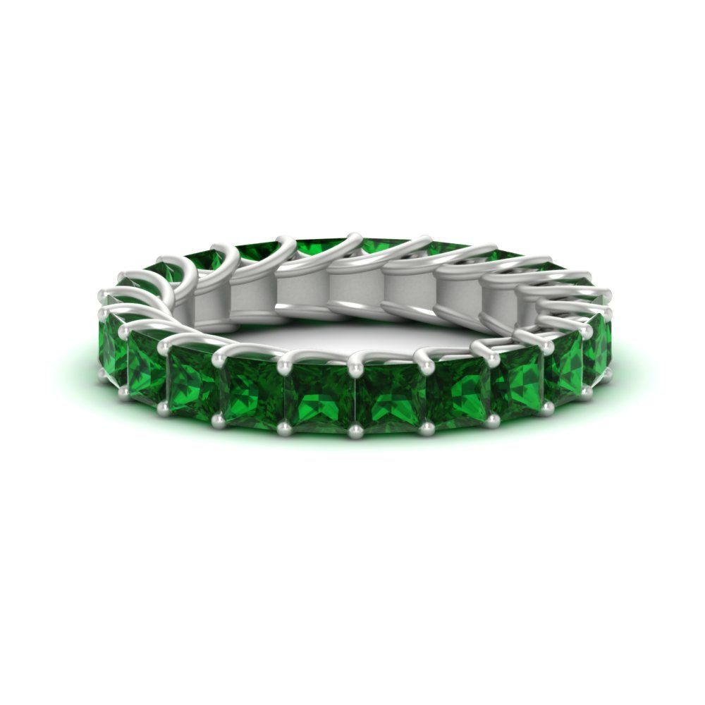 Women Wedding Band Princess Cut 3 Carat