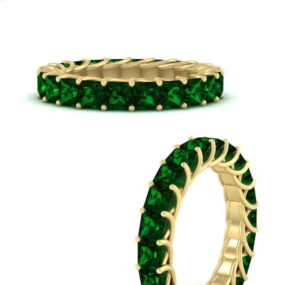 Women Wedding Band Princess Cut 3 Carat