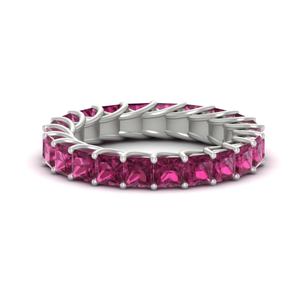 Women Wedding Band Princess Cut 3 Carat