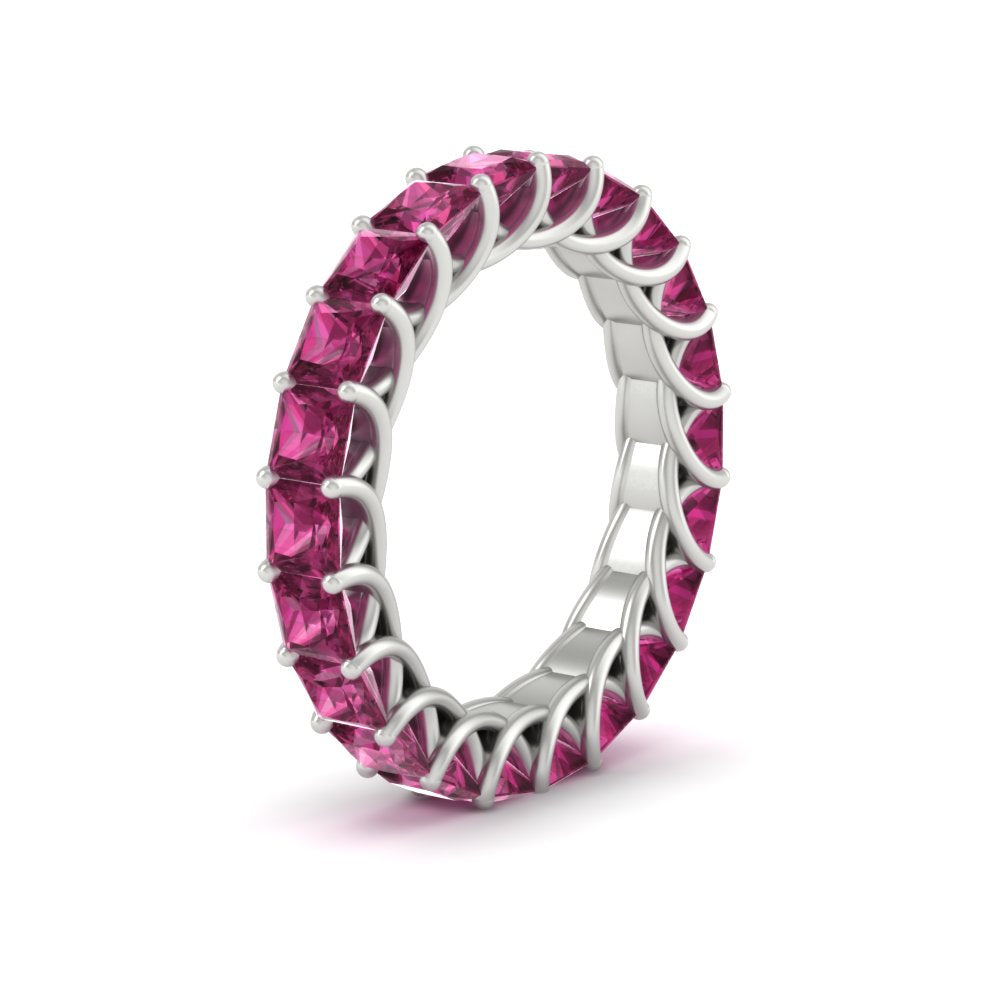 Women Wedding Band Princess Cut 3 Carat