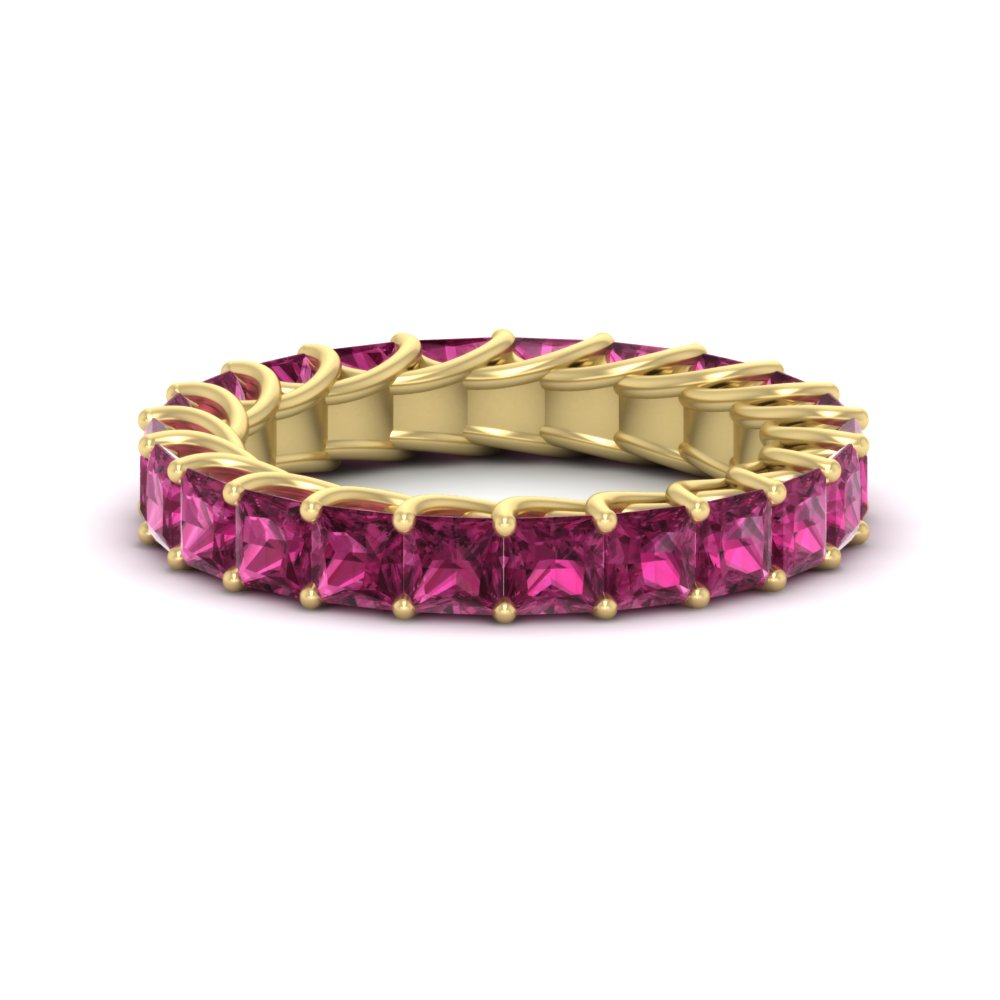 Women Wedding Band Princess Cut 3 Carat