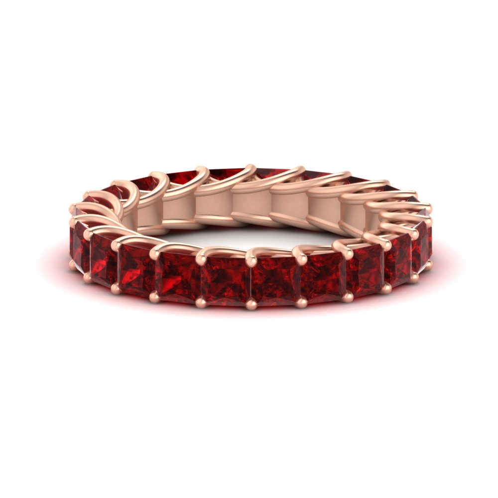 Women Wedding Band Princess Cut 3 Carat