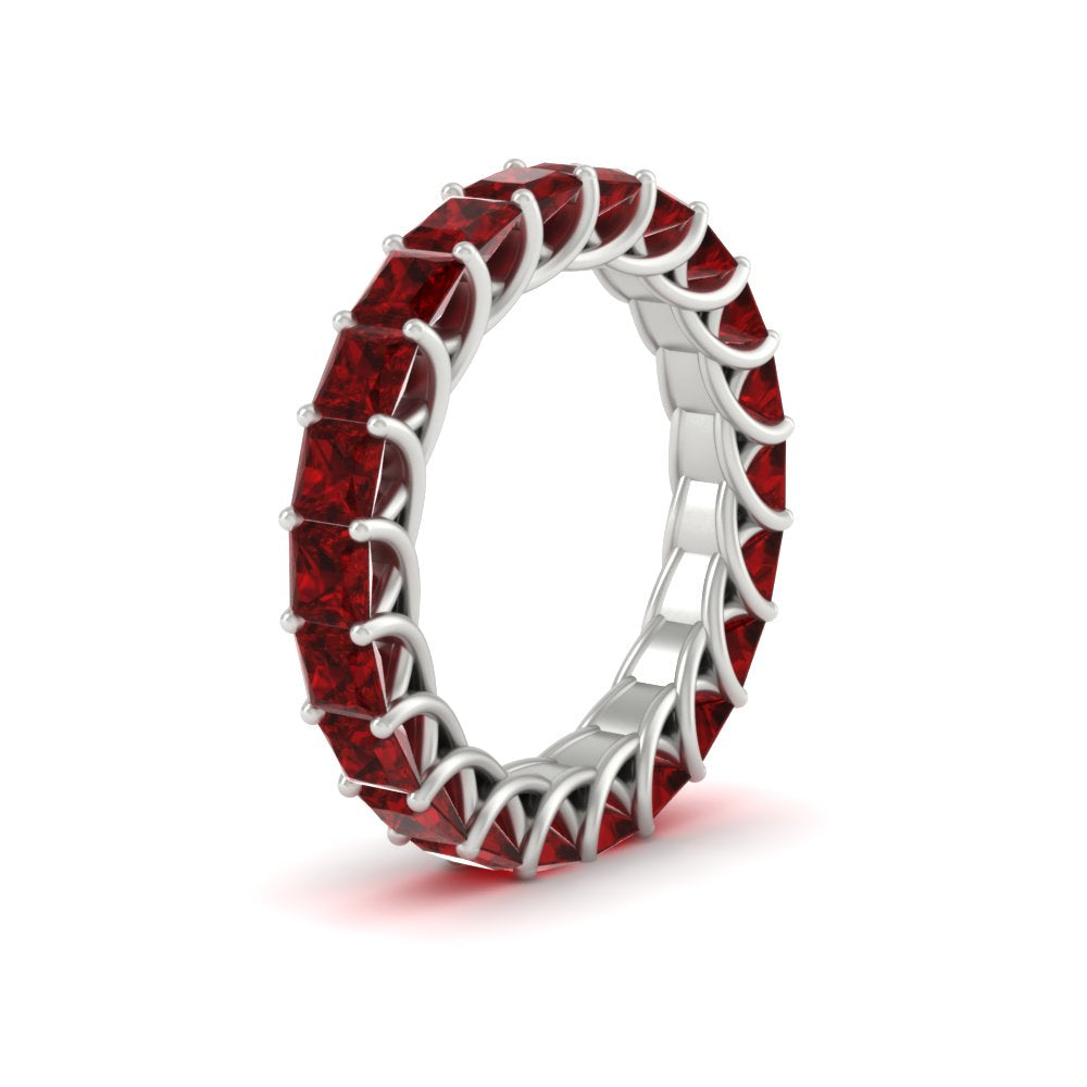 Women Wedding Band Princess Cut 3 Carat