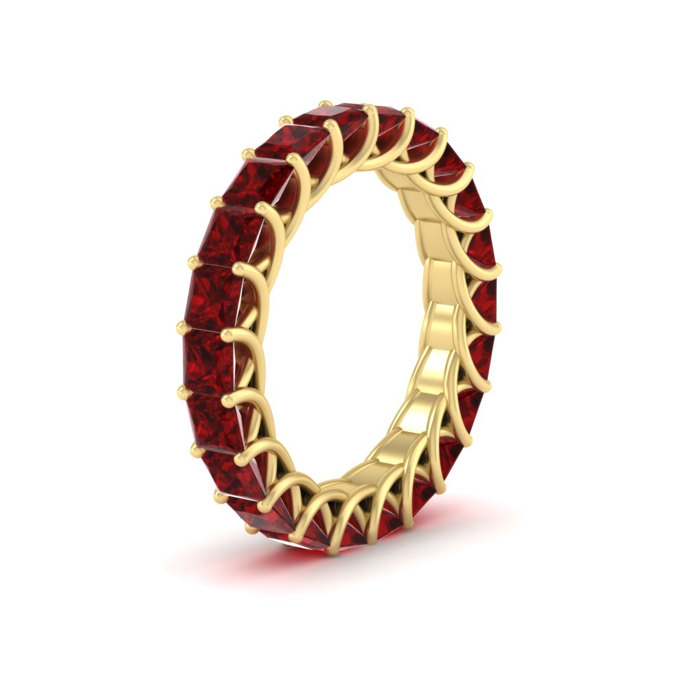 Women Wedding Band Princess Cut 3 Carat