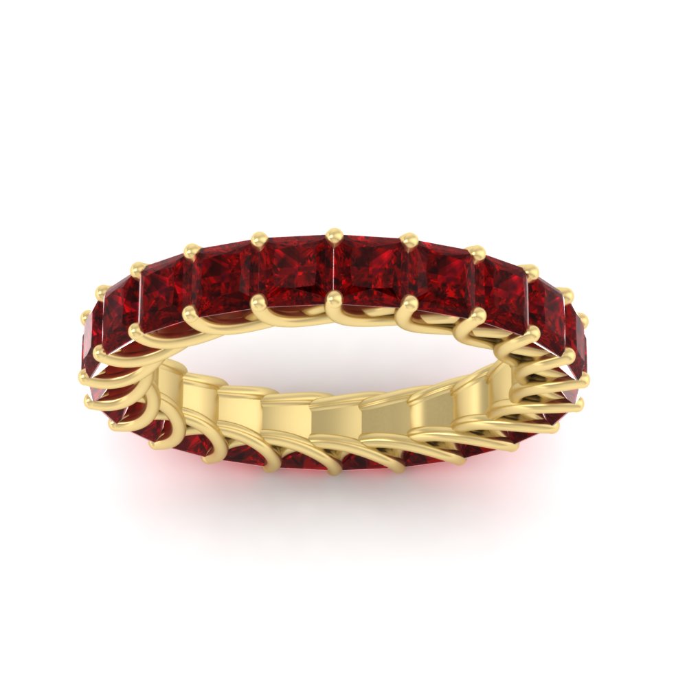 Women Wedding Band Princess Cut 3 Carat