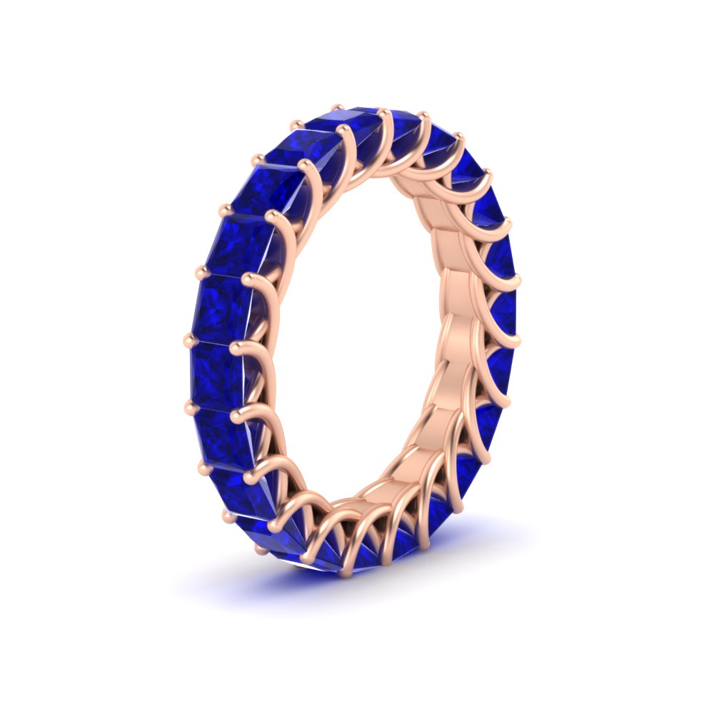 Women Wedding Band Princess Cut 3 Carat