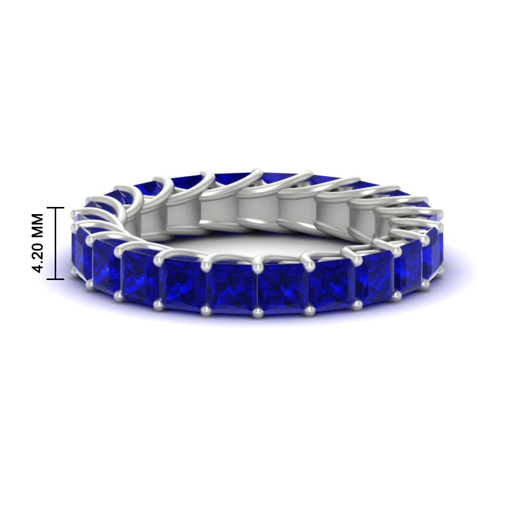 Women Wedding Band Princess Cut 3 Carat