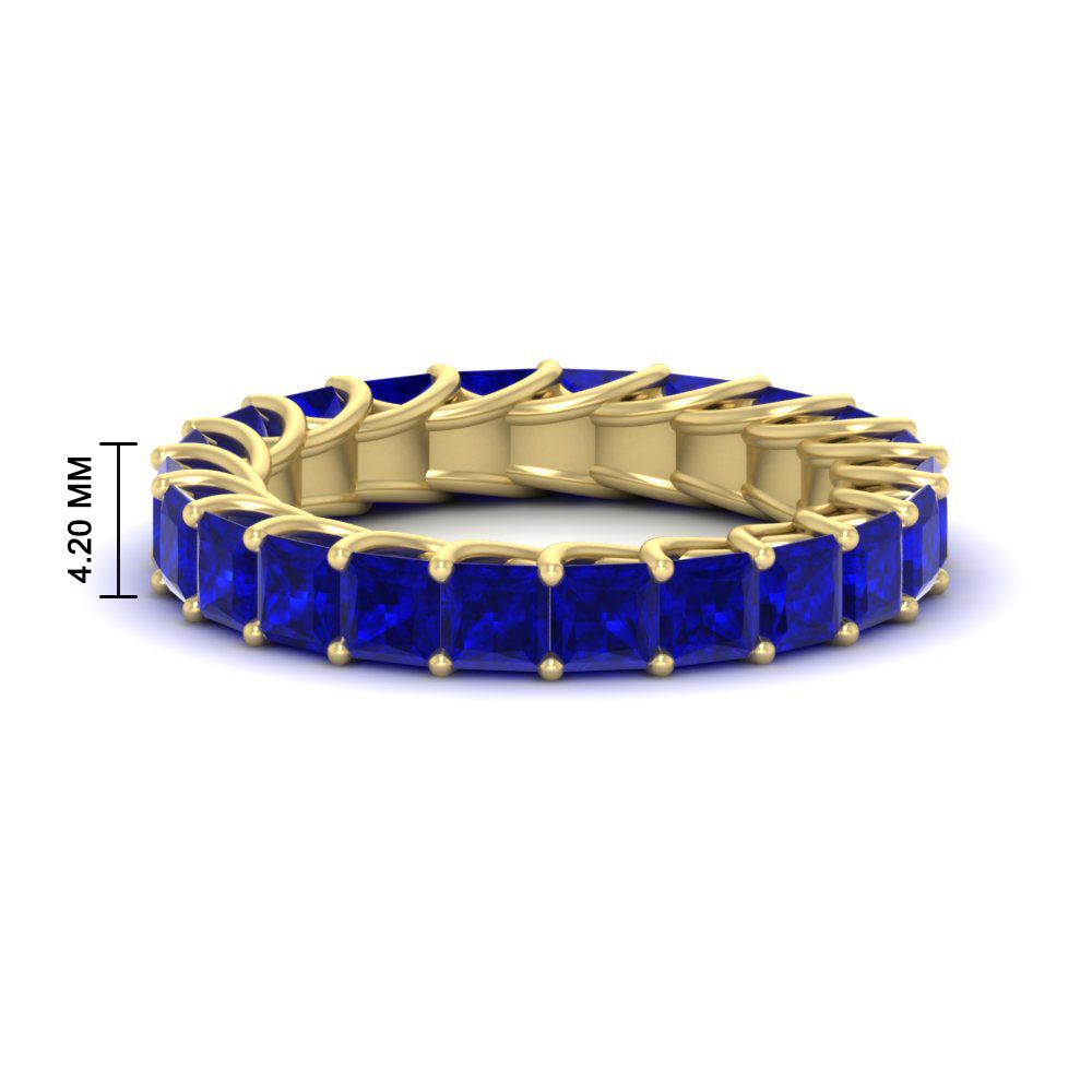 Women Wedding Band Princess Cut 3 Carat