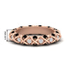 Load image into Gallery viewer, xoxo-eternity-diamond-wedding-band-with-black-diamond-in-rose-gold-FD11380BGBLACK-NL-RG-HW
