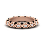 Load image into Gallery viewer, xoxo-eternity-diamond-wedding-band-with-black-diamond-in-rose-gold-FD11380BGBLACK-NL-RG
