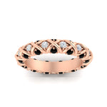 Load image into Gallery viewer, xoxo-eternity-diamond-wedding-band-with-black-diamond-in-rose-gold-FD11380BGBLACKANGLE5-NL-RG
