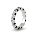 Load image into Gallery viewer, xoxo-eternity-diamond-wedding-band-with-black-diamond-in-white-gold-FD11380BGBLACKANGLE2-NL-WG
