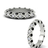 Load image into Gallery viewer, xoxo-eternity-diamond-wedding-band-with-black-diamond-in-white-gold-FD11380BGBLACKANGLE3-NL-WG